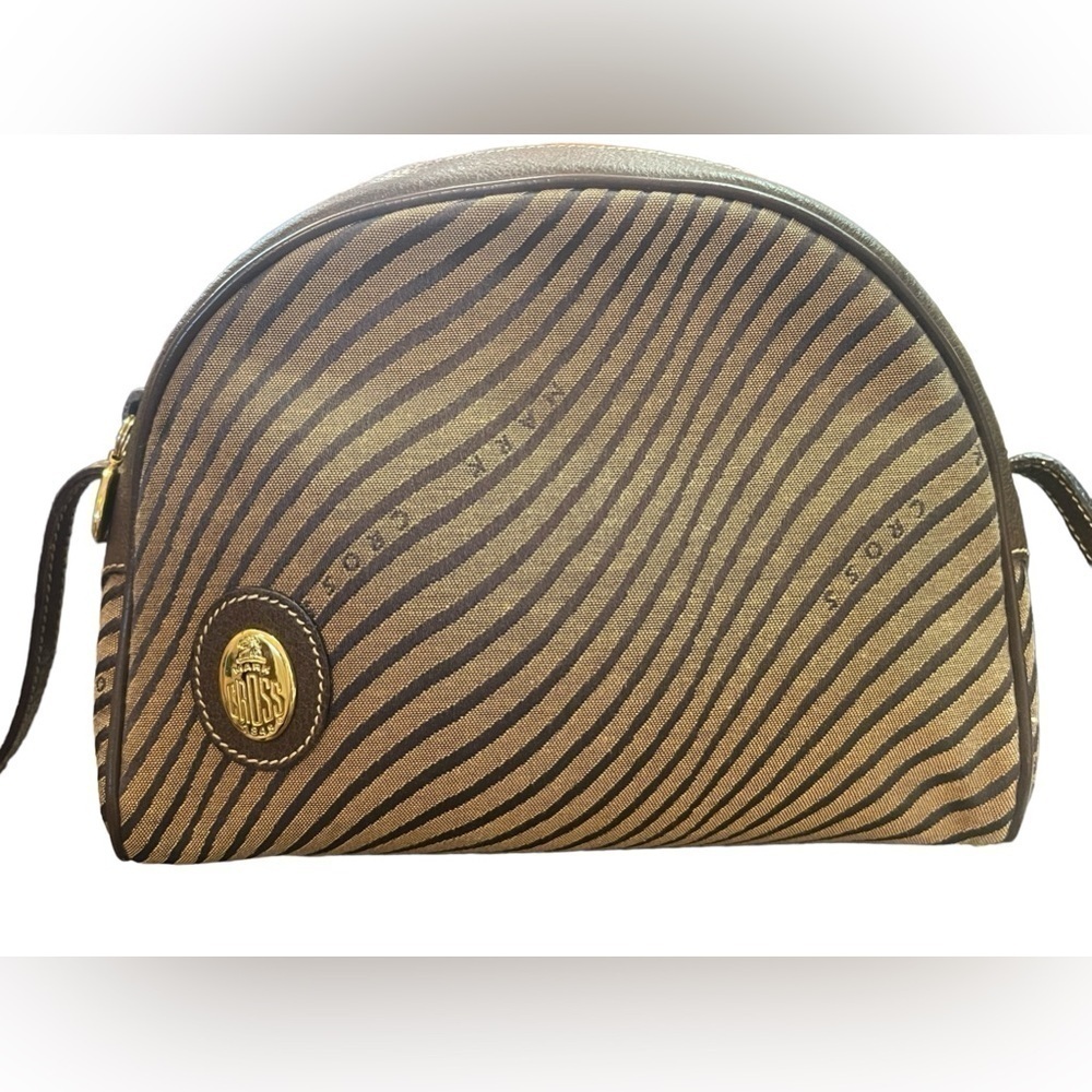 VTG LUX | Mark Cross Herringbone Half-Moon Crossbody